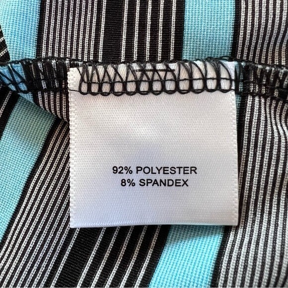 Peter Millar Summer Comfort Polo Golf Shirt Mens L Blue Brown Striped - Picture 6 of 10